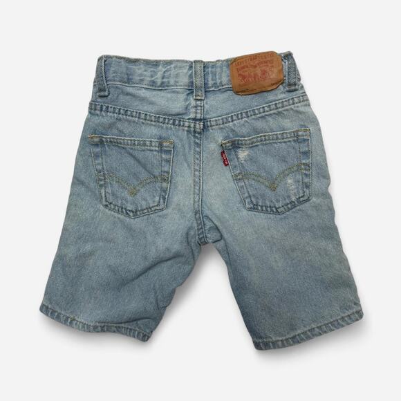 Levi’s 511 Slim Kids Denim Shorts Size 5 Light Wash Distressed - Picture 2 of 6